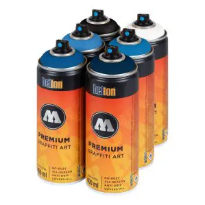 Molotow Premium Blues Spray Paint Pack (6 x 400ml)