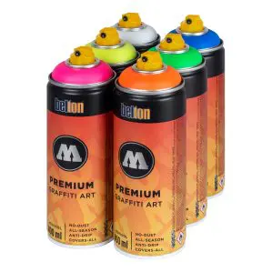 Molotow Premium Neons Spray Paint Pack (6 x 400ml)