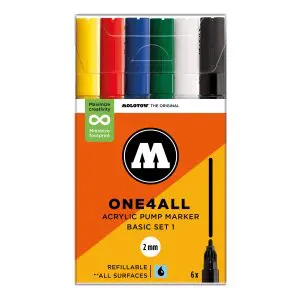 Molotow One4All Acrylic Marker 127HS New Basic Set 1 (6 Markers)