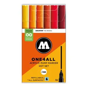 Molotow One4All Acrylic Marker 127HS Hot Set Set (6 Markers)