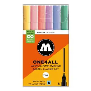 Molotow One4All Acrylic Marker 127HS Pastel Classic Set Set (6 Markers)