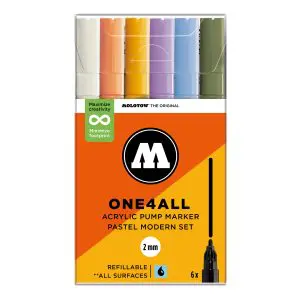 Molotow One4All Acrylic Marker 127HS Pastel Modern Set Set (6 Markers)