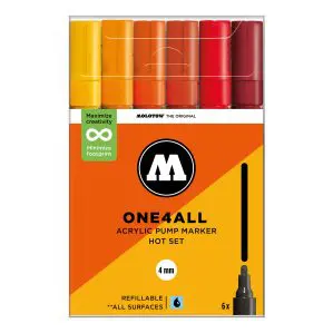 Molotow One4All Acrylic Marker 227HS Hot Set (6 Markers)