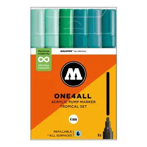 Molotow One4All Acrylic Marker 227HS Tropical Set (6 Markers)