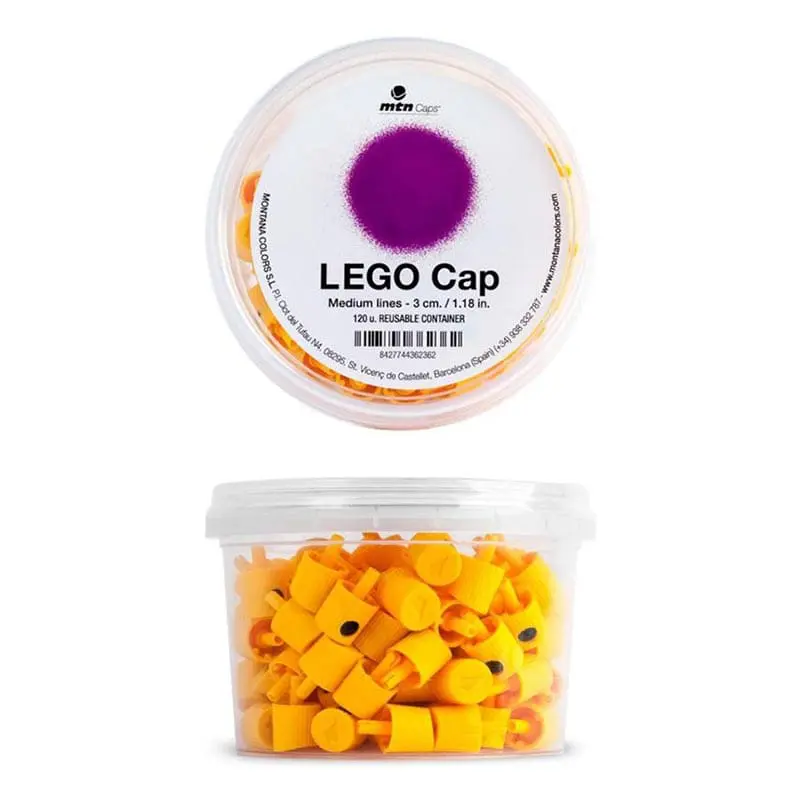 Lego Cap (Yellow With Black Dot) - Bucket of 120