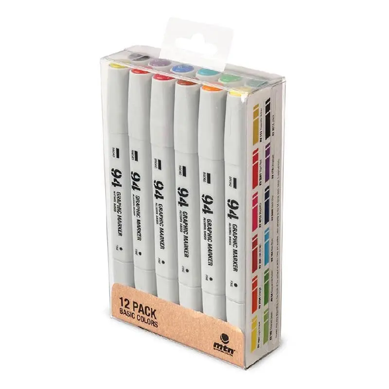 MTN Montana Colors 94 Graphic Marker Basic Colours Pack (12 Markers)