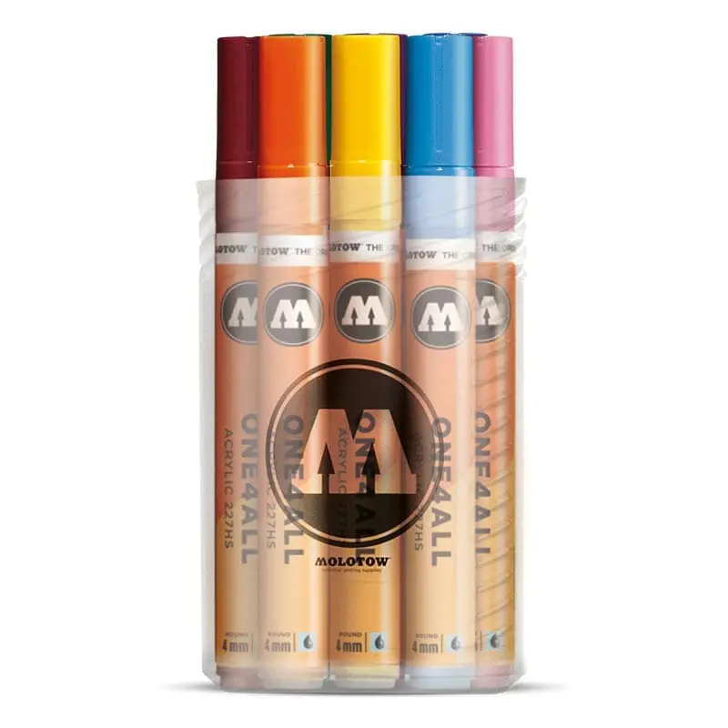 Molotow One4All Acrylic Marker 227HS Screw Box Set 1 (12 Markers)