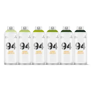 MTN Montana Colors 94 Greens Spray Paint Pack (6 x 400ml)