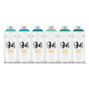 MTN Montana Colors 94 Aquas Spray Paint Pack (6 x 400ml)