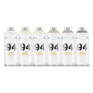 MTN Montana Colors 94 Warm Greys Spray Paint Pack (6 x 400ml)