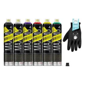 MTN Montana Colors Mad Maxxx Box with Winter Gloves and Free 81 Cap (6 x 750ml) - Large-Extra Large