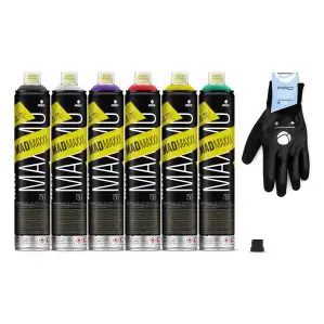 MTN Montana Colors Mad Maxxx Box with Winter Gloves and Free 81 Cap (6 x 750ml) - Small-Medium