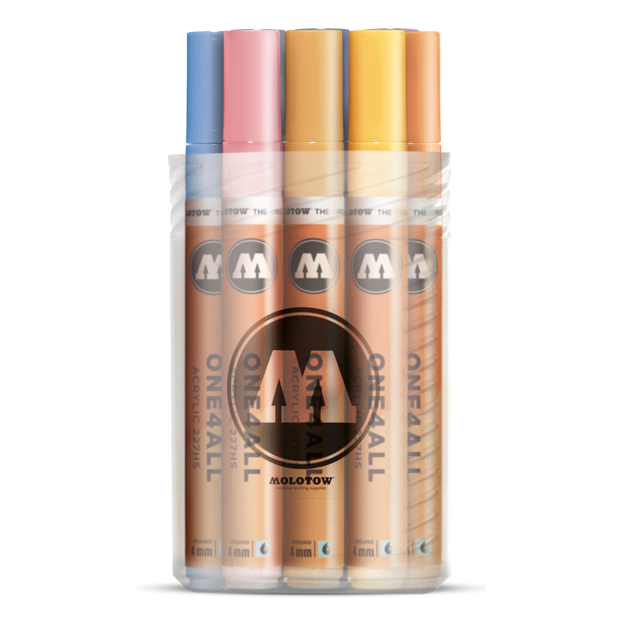 Molotow One4All Acrylic Marker 227HS Pastel Screw Box Set (12 Markers)