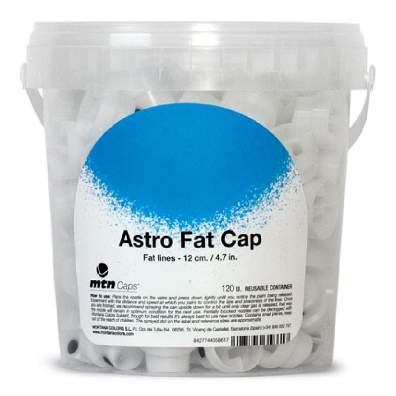 Astro Fat Cap (Transparent With Black Dot) - Bucket of 120