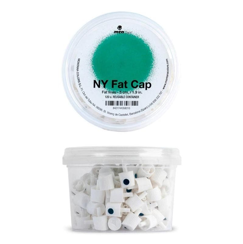 New York Fat Cap (White With Black Dot) - Bucket of 120