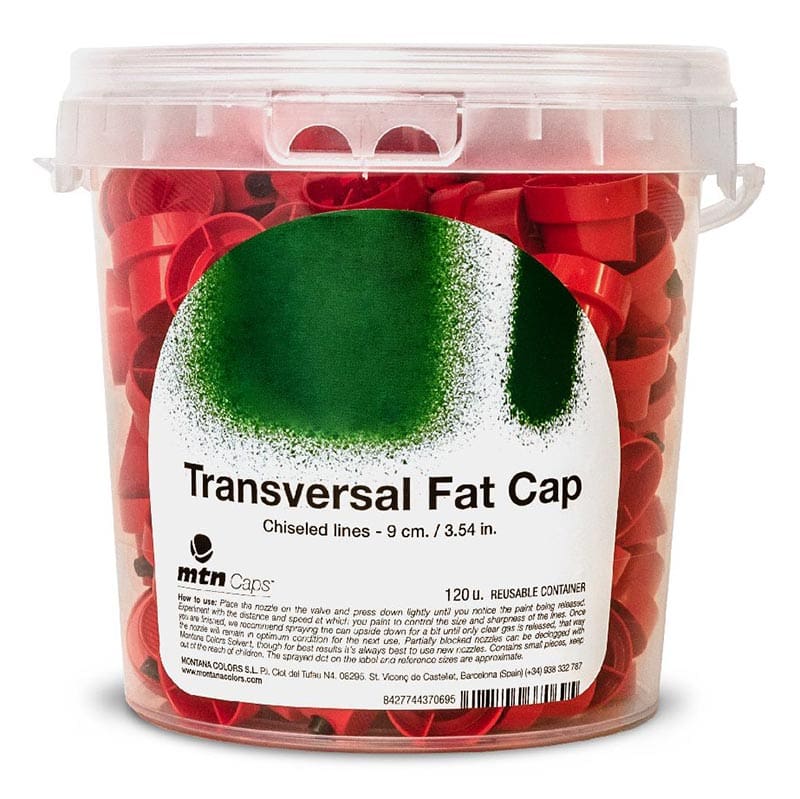 Transversal Fat Cap (Red With Black Dot) - Bucket of 120