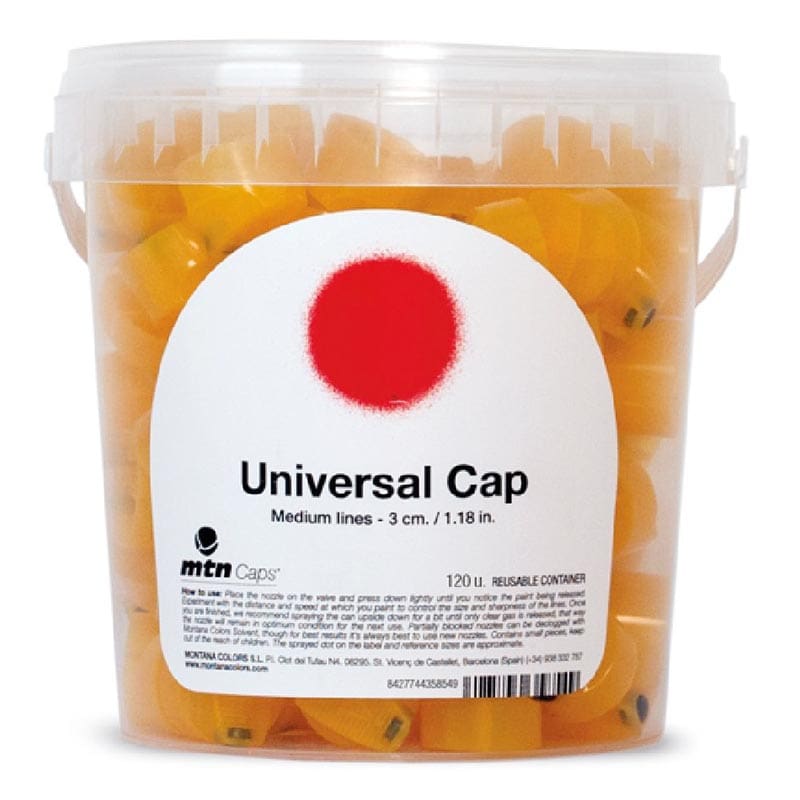 Universal Cap (Yellow With Black Dot) - Bucket of 120
