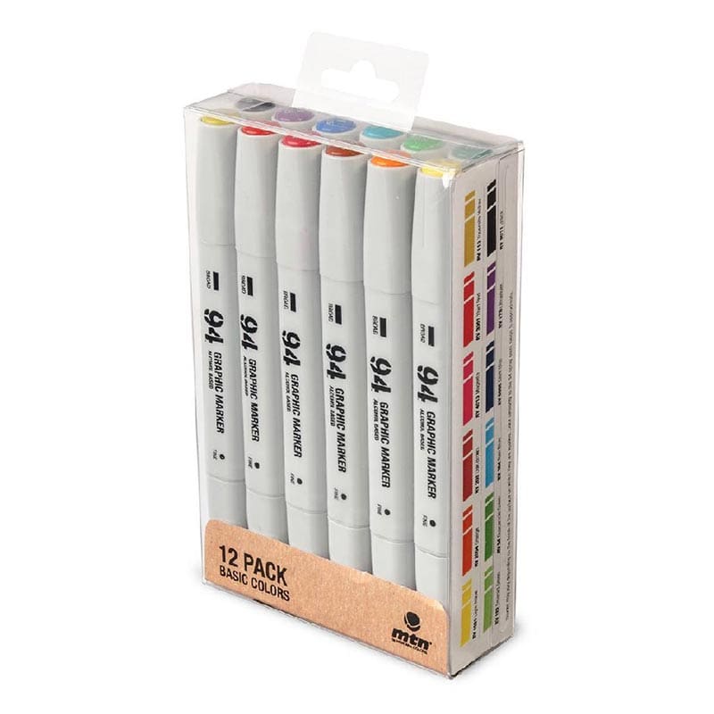 MTN Montana Colors 94 Graphic Marker Basic Colours Pack (12 Markers)