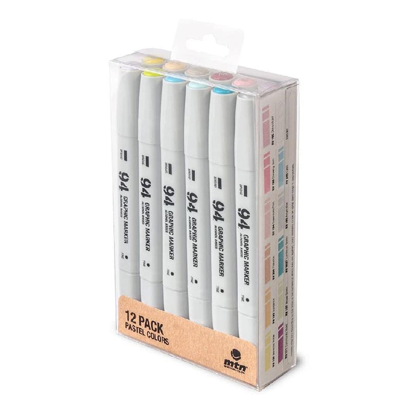MTN Montana Colors 94 Graphic Marker Pastel Colours Pack (12 Markers)