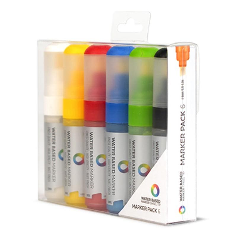 MTN Montana Colors Water Based Marker 4-8mm Chisel Pack (6 Markers)