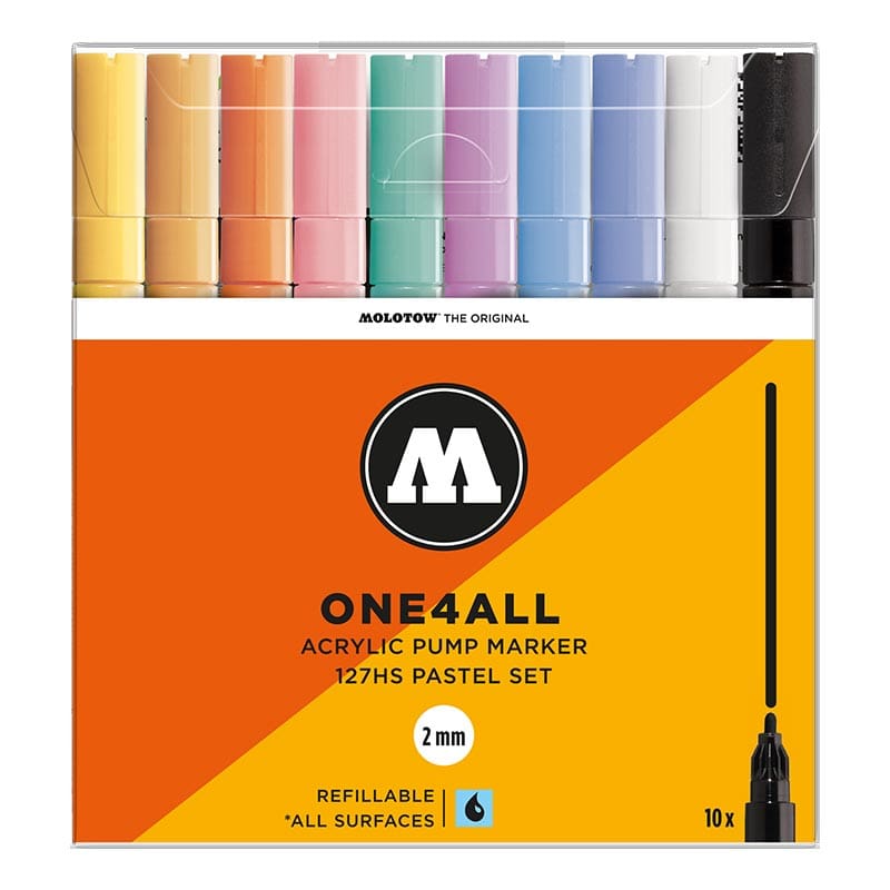 Molotow One4All Acrylic Marker 127HS Pastel Set (10 Markers)