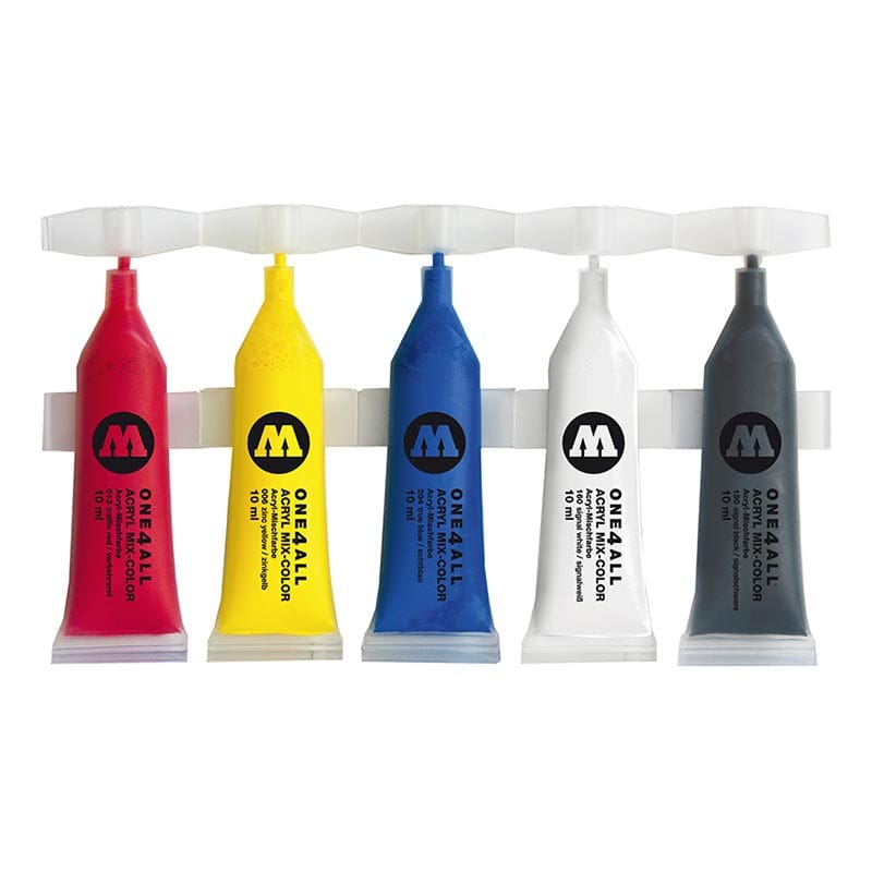 Molotow One4All Acrylic Paint Refill Strip Tubes 10ml (Set of 5)