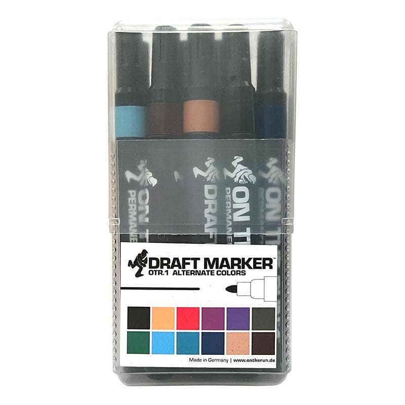 On The Run OTR.1 Draft Marker Bullet Tip Alternate Colours Set (12 Markers)