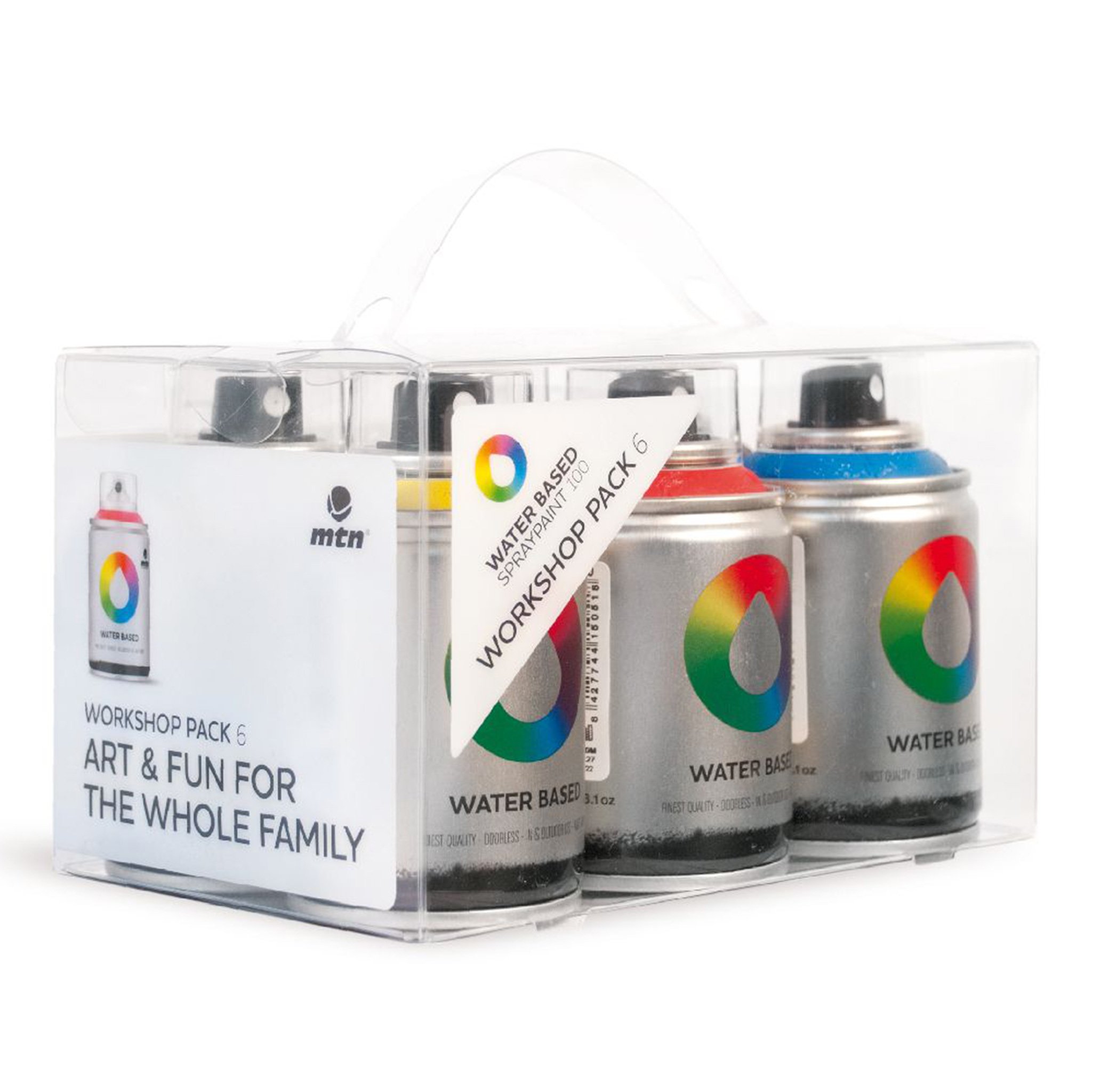 MTN Montana Colors Water Based Spray Paint 100ml Workshop Pack 6