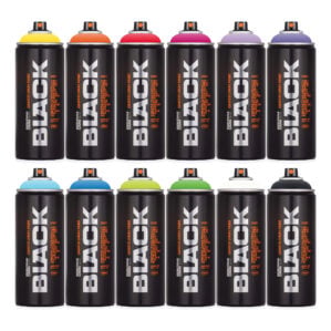 Montana Black Spray Paint 12 Pack (12 x 400ml)