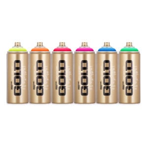 Montana Gold Fluorescent Spray Paint Tryout Pack (6 x 400ml)