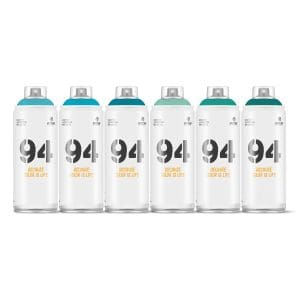 MTN Montana Colors 94 Aquas Spray Paint Pack (6 x 400ml)