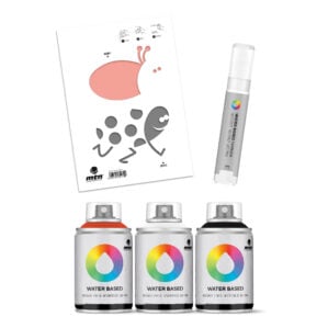MTN Montana Colors Water Based Spray Paint 100ml Stencil and Marker Pack - Animals 4