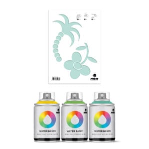 MTN Montana Colors Water Based Spray Paint 100ml Stencil Pack - Plants