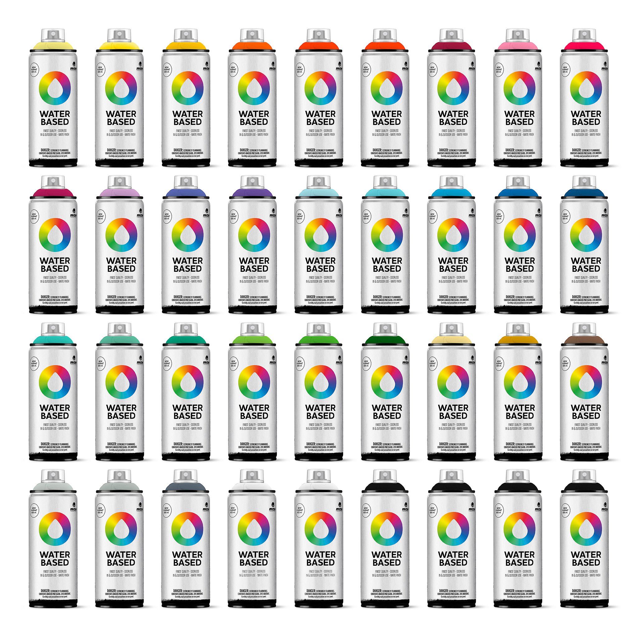 MTN Montana Colors Water Based Spray Paint 36 Pack (36 x 400ml)