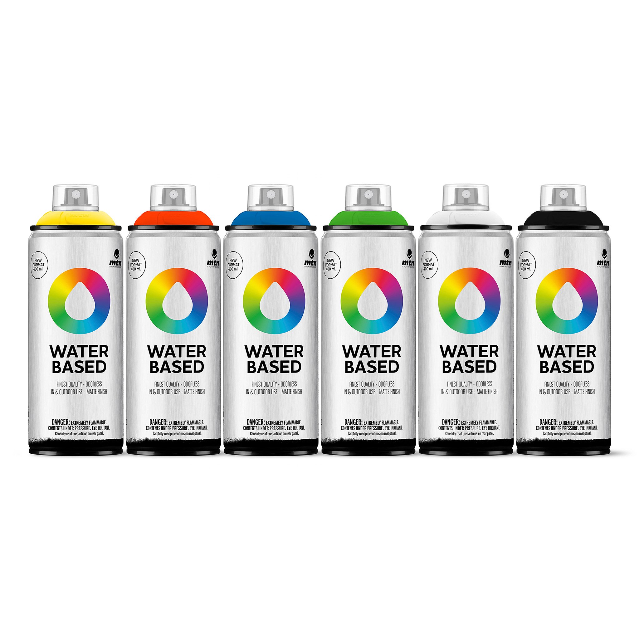 MTN Montana Colors Water Based Spray Paint Tryout Pack (6 x 400ml)