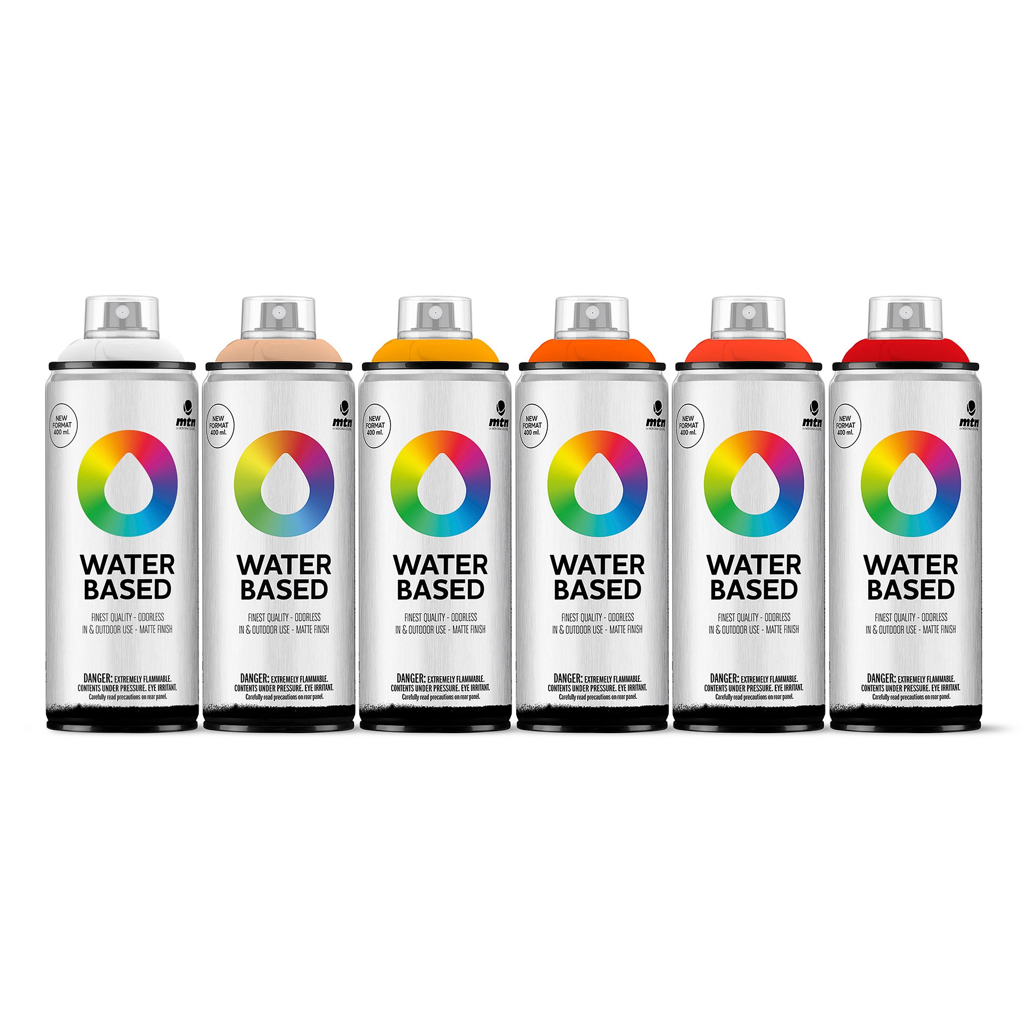 MTN Montana Colors Water Based Oranges Spray Paint Pack (6 x 400ml)
