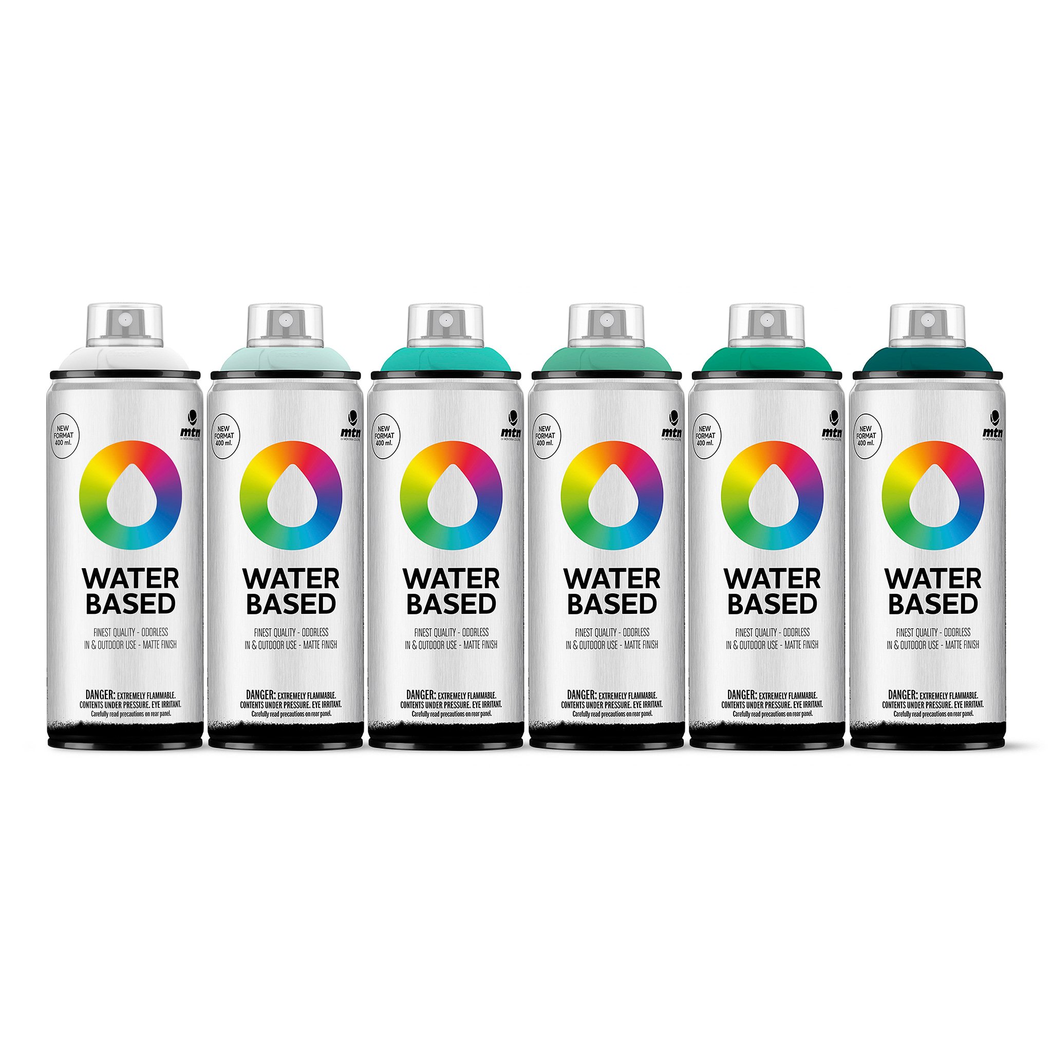 MTN Montana Colors Water Based Menthols Spray Paint Pack (6 x 400ml)