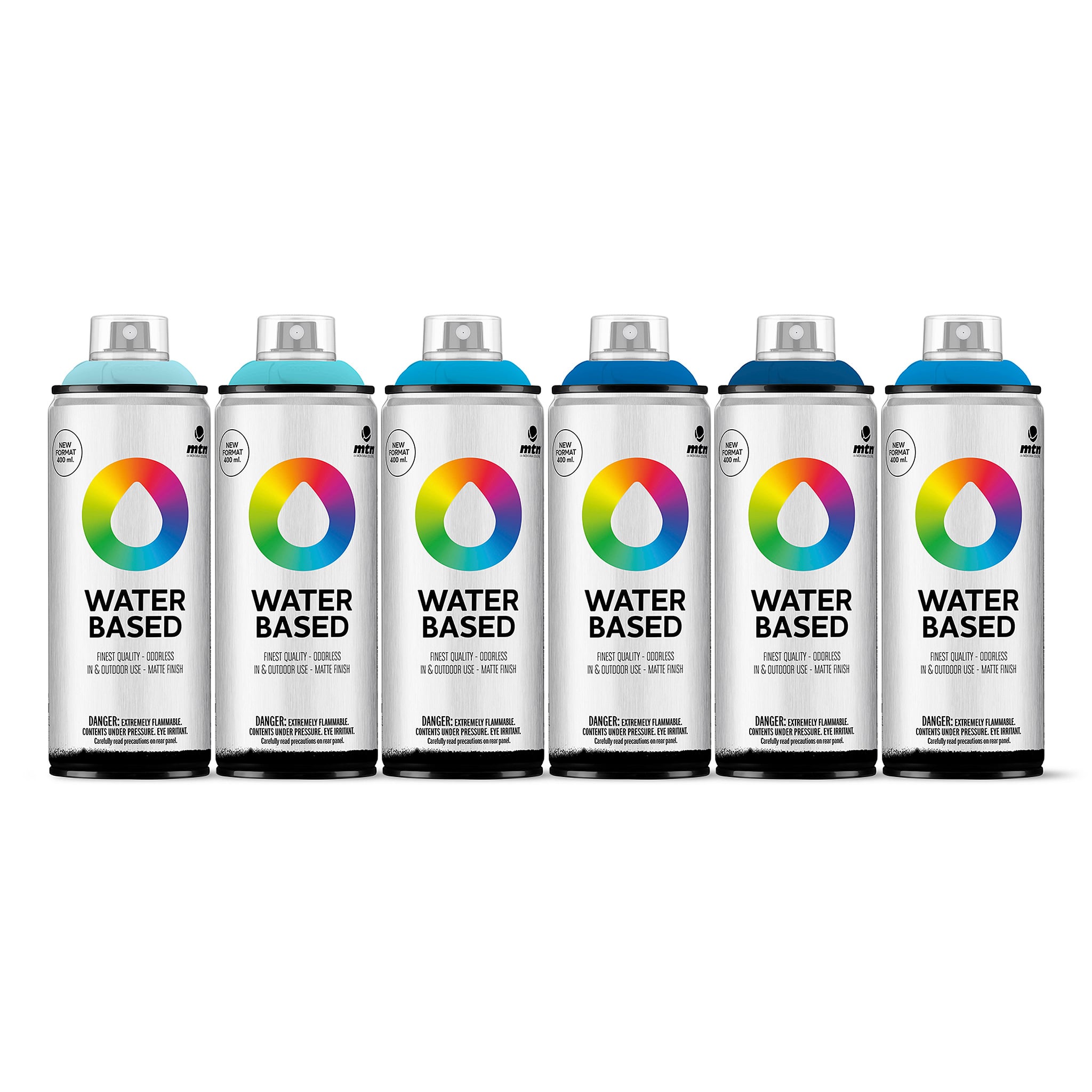 MTN Montana Colors Water Based Blues Spray Paint Pack (6 x 400ml)