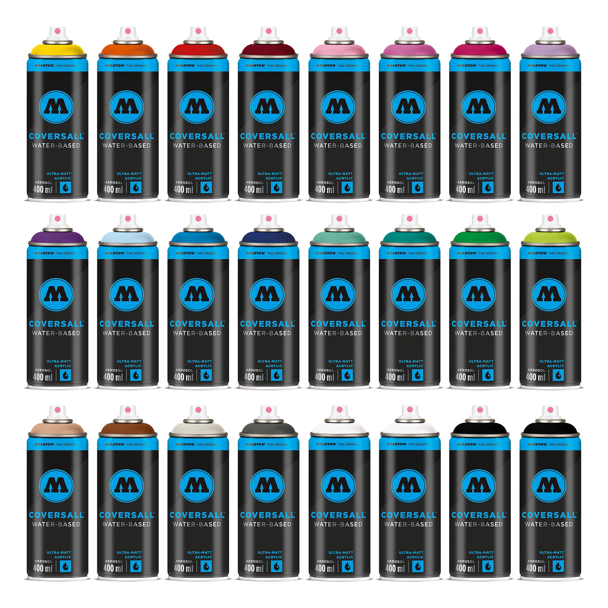 Molotow Coversall Water-Based Spray Paint 24 Pack (24 x 400ml)