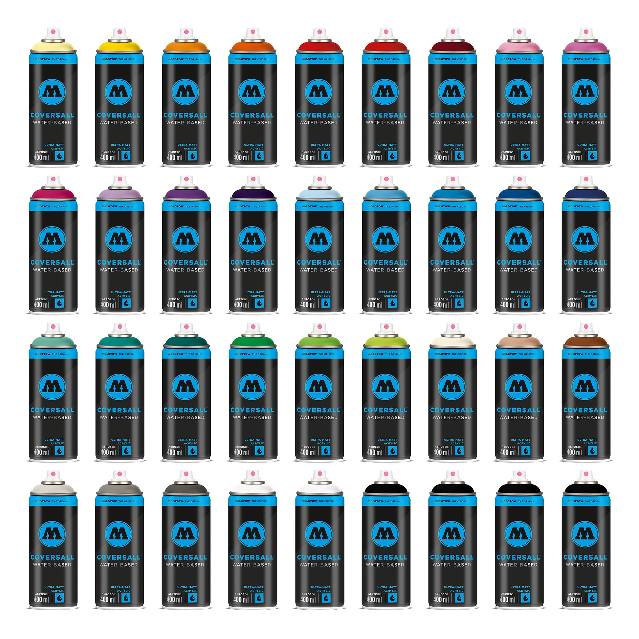 Molotow Coversall Water-Based Spray Paint 36 Pack (36 x 400ml)