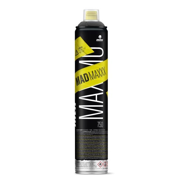 Montana Colors Hardcore Sprühfarbe – 400ml Dose, Satin-schwarz, Hoher Druck Für Graffiti & Kunst